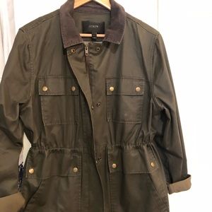 Jcrew olive trench coat